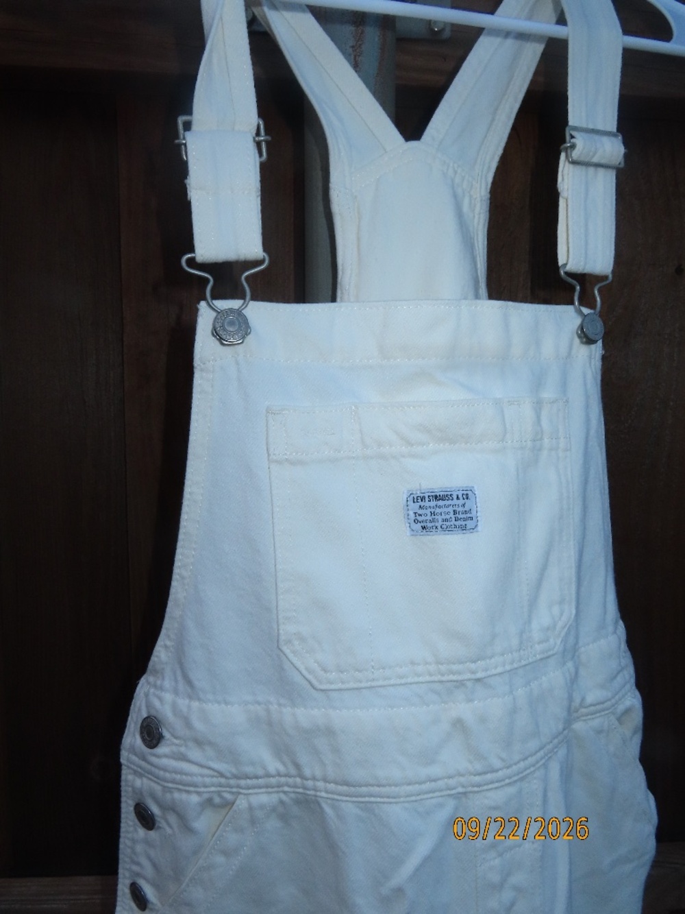 White Levi overalls